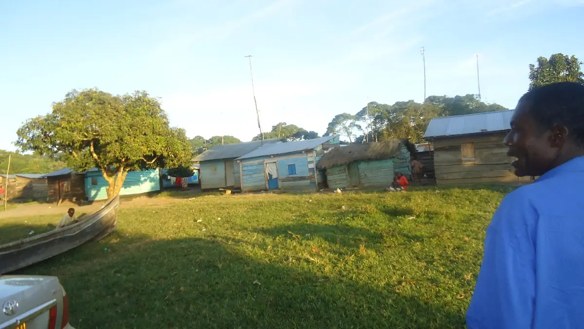 A fishing village at Lutoboka landing site