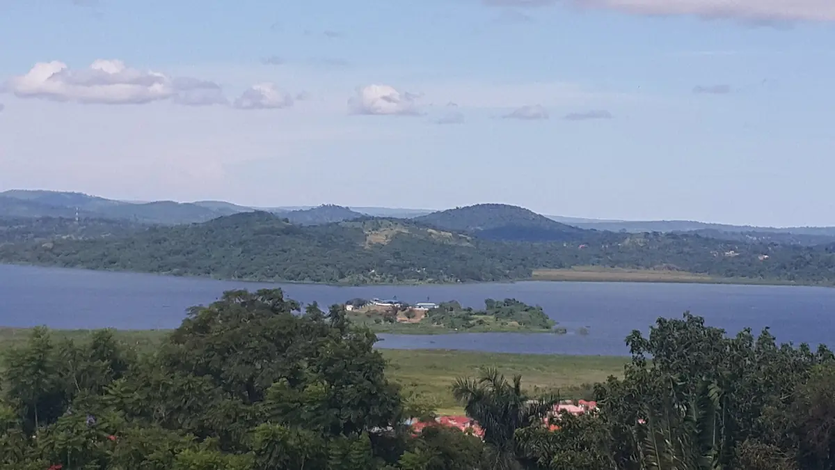 Hills and bays of Lake Victoria near Kampala