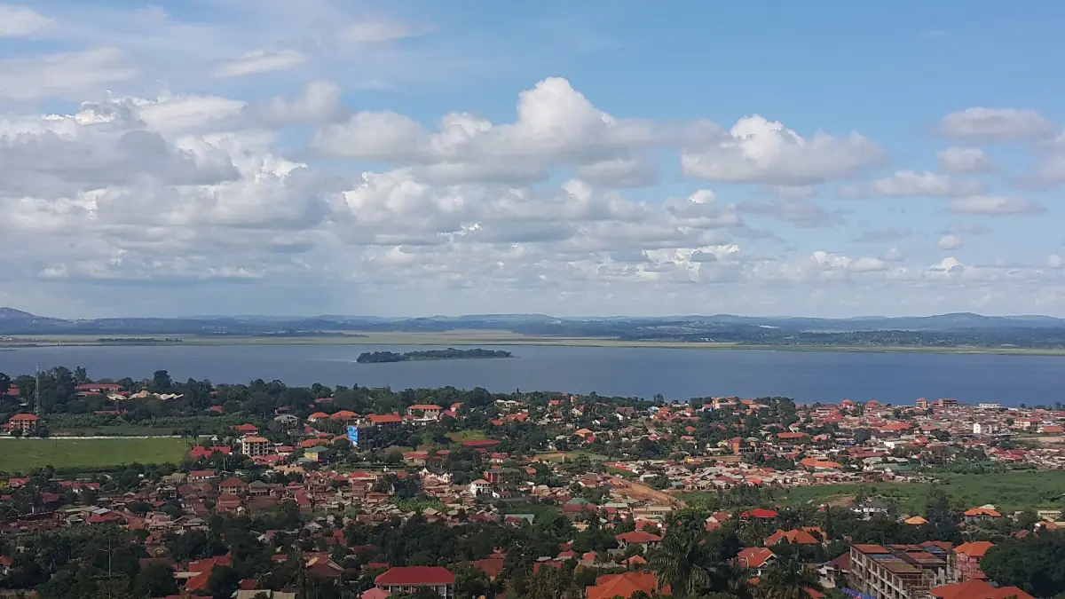Lake Victoria and its islands near Kampala